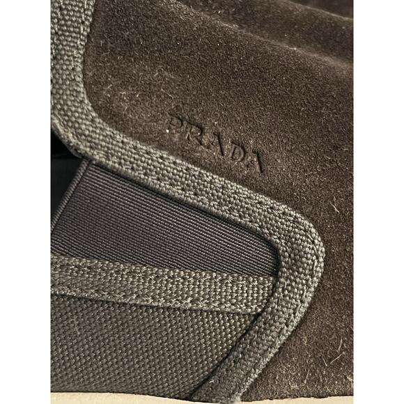 PRADA STRATUS SLIP-ON SNEAKERS SHOES •Men US 12 /EU 47• Brown Suede 4D 3168 main image 11